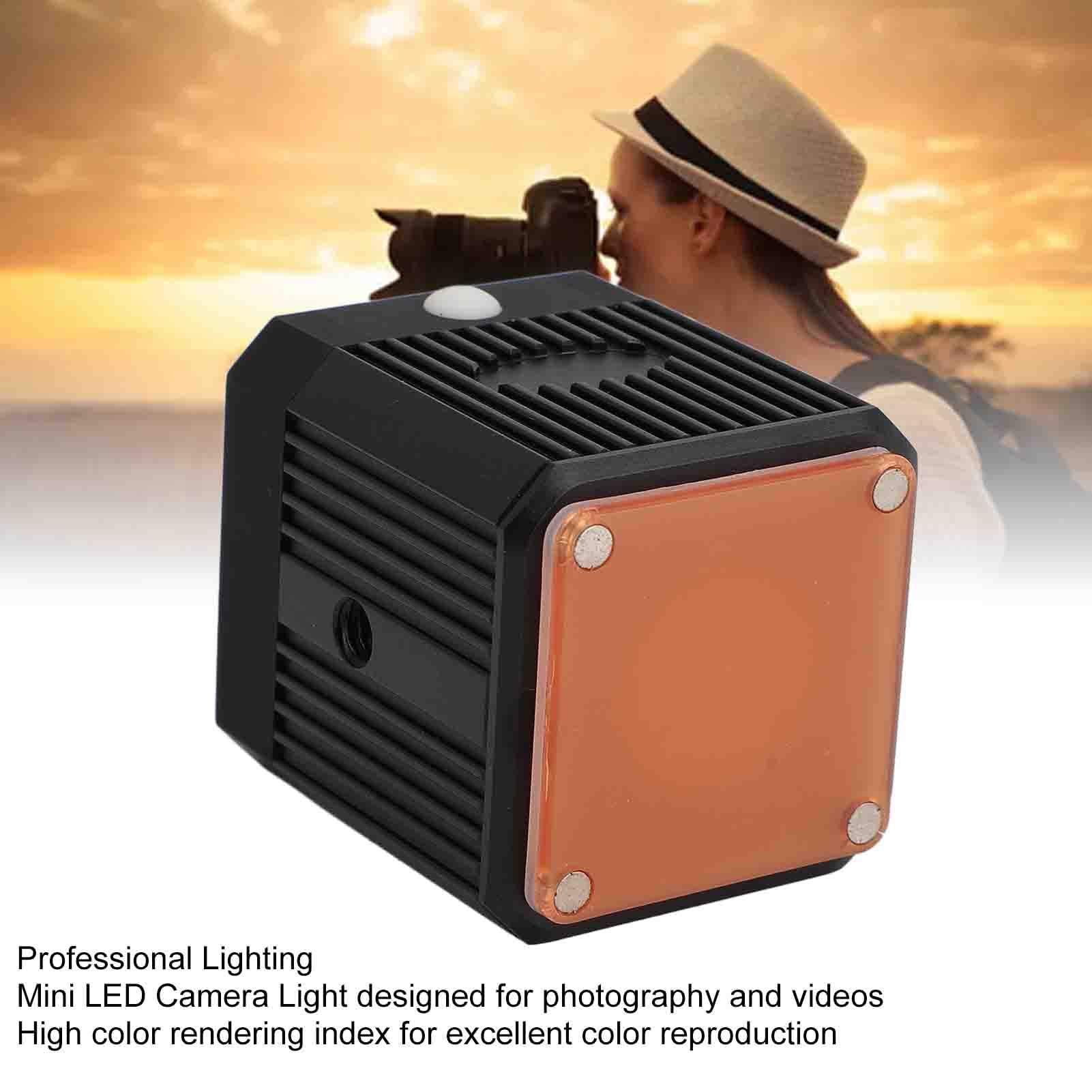 Mini LED Video Light 1600mAh Rechargeable Color Temp Adjustable Dimmable Portable Led Camera Lights for Photography Selfie Mini Fill Light Underwater Lighting