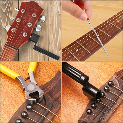 Image of 72PCS Guitar Tool Kit Repair Maintenance Accessories Guitar Parts Set with Carry Bag Guitar Care For Electric Acoustic Guitar Ukulele Bass Banjo
