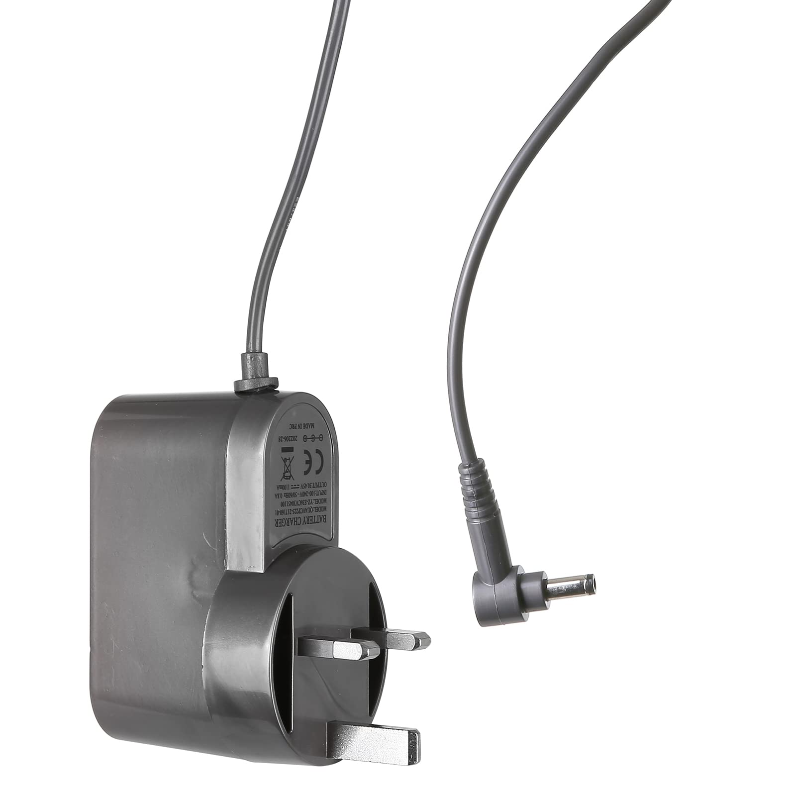 Masterpart Grey Power Supply Adapter Charger Cable Uk Plug & Lead Compatible With V10 Sv12 Dyson Cordless