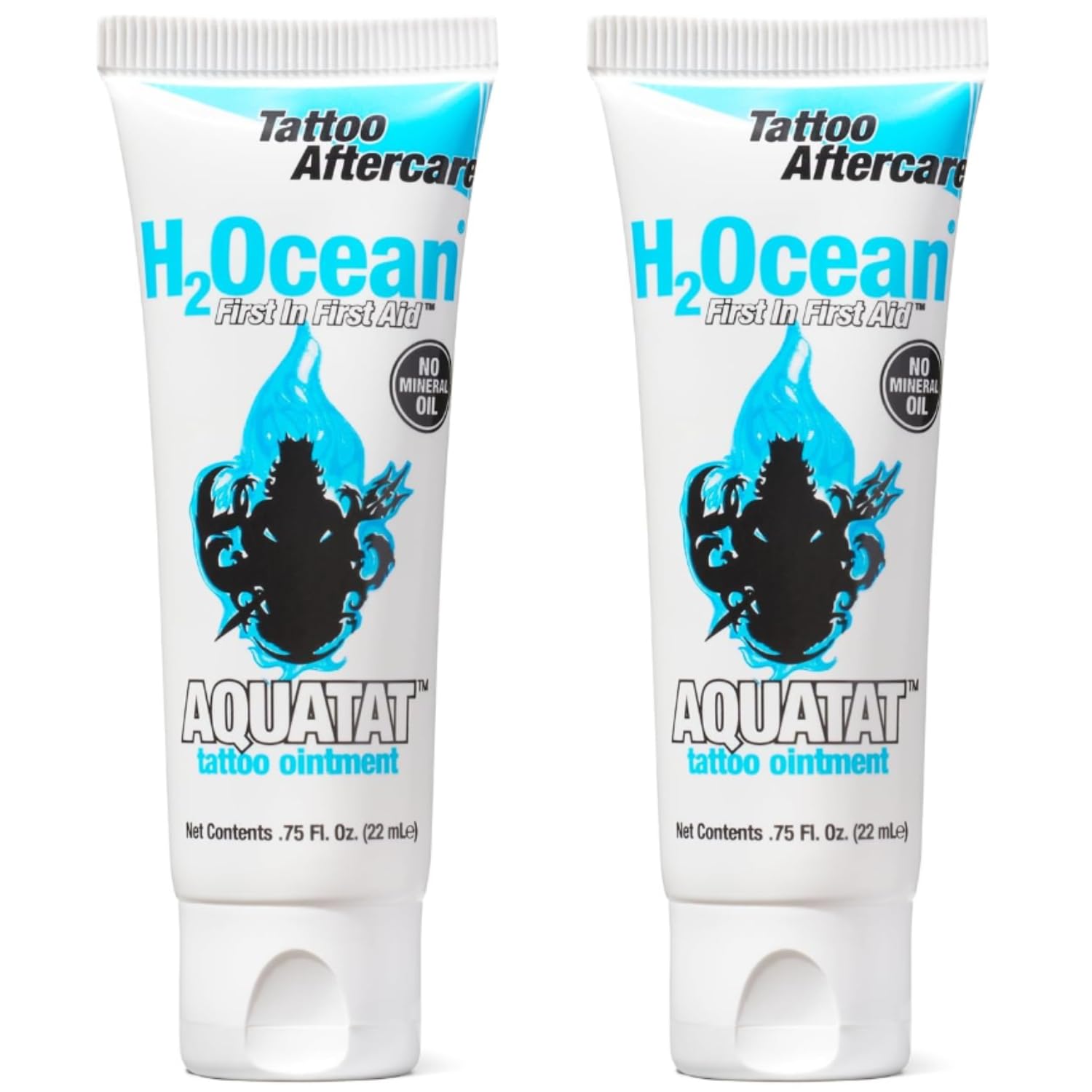 Aquatat Tattoo Healing Ointment - Tattoo Aftercare Cream for Tattoo Supplies - Fragrance- & Dye-Free Tattoo Care Ointment with Vitamins A & B - 0.75 oz (Pack of 2)