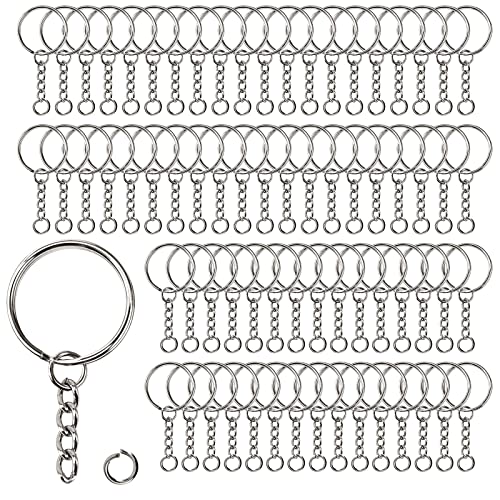 Redamancy Anillas Para Llaveros, 70 Piezas Llaveros Redondos, De Metal Dividido, 25mm Con Cadena Anillas Abiertas, Para Diy, Colgantes, Fabricación De Joyas Plateado Redamancy Anillas Para Llaveros, 70 Piezas Llaveros Redondos, De Metal Dividido, 25mm Con Cadena Anillas Abiertas, Para Diy, Colgantes, Fabricación De Joyas Plateado