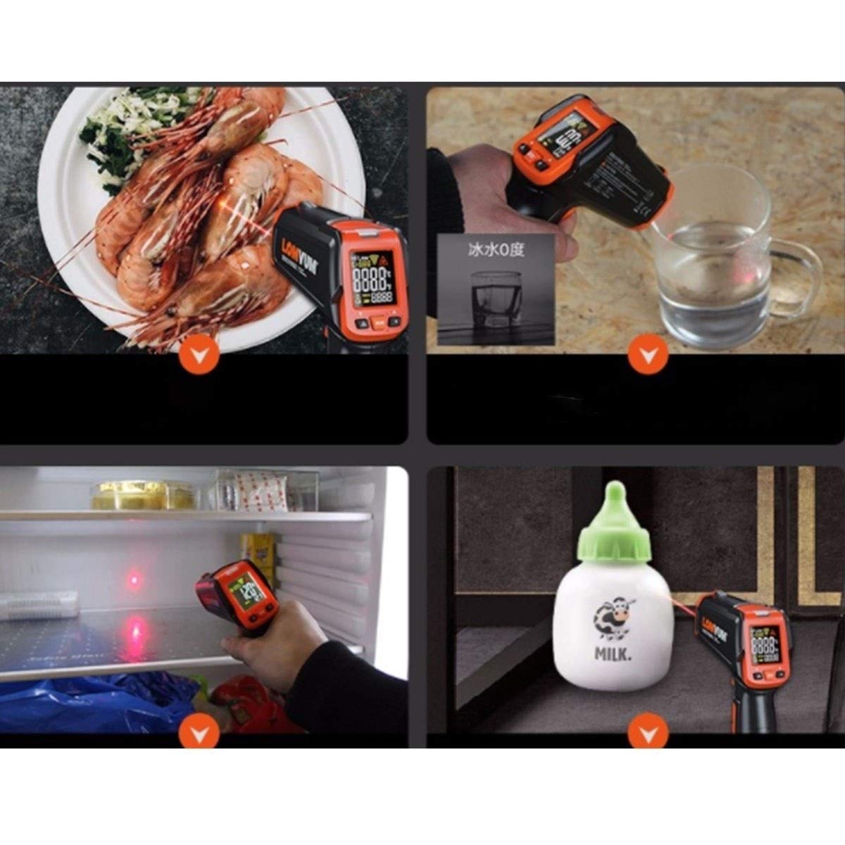 XINGYU Termometro, termometro Digitale con termometro, Tester di Temperatura Portatile Industriale, Temperatura dell'Acqua Temperatura dell'olio Misurazione degli Alimenti Utensili Dome