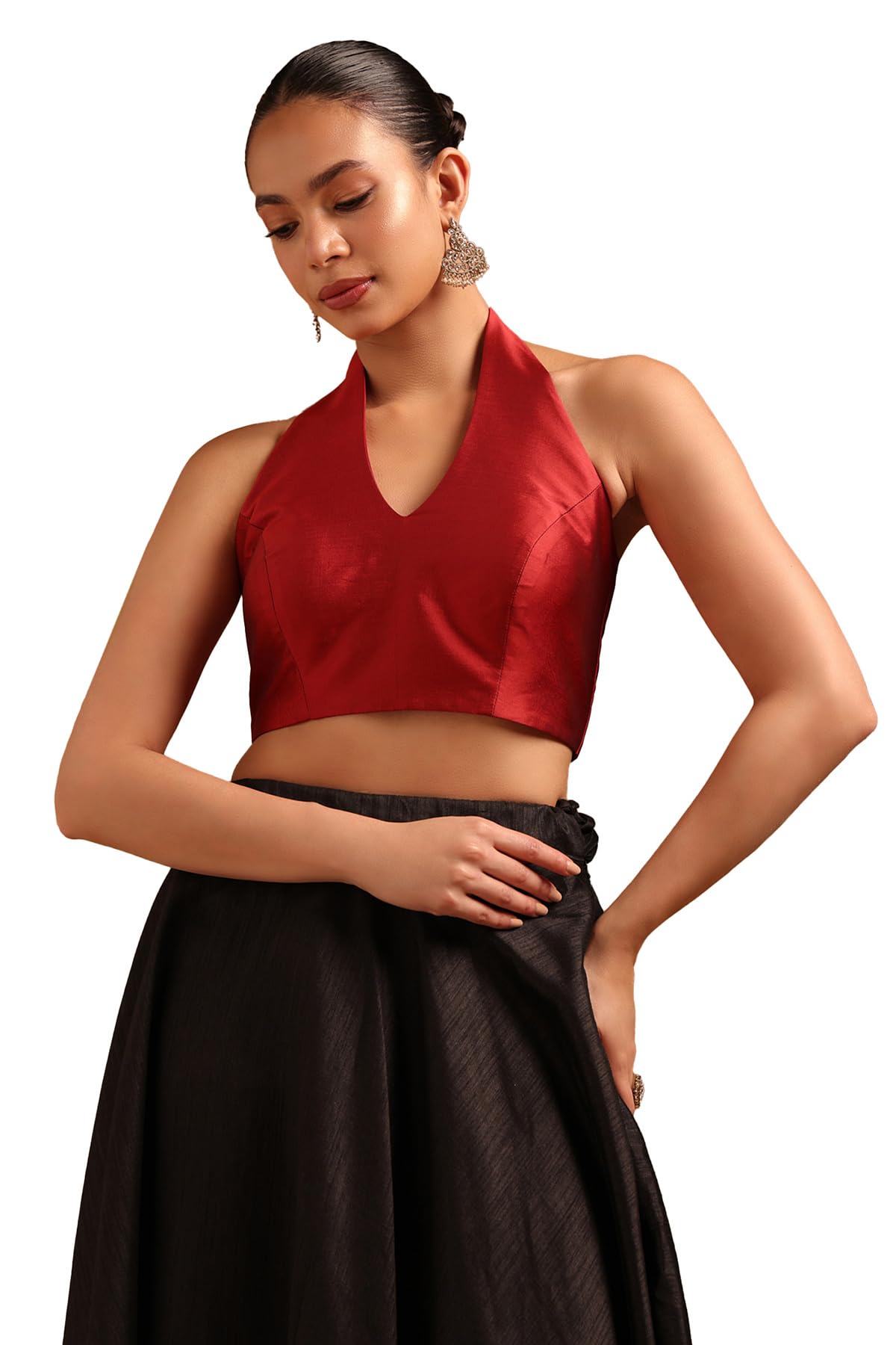 Soch Camicetta da donna in seta Maroon Art