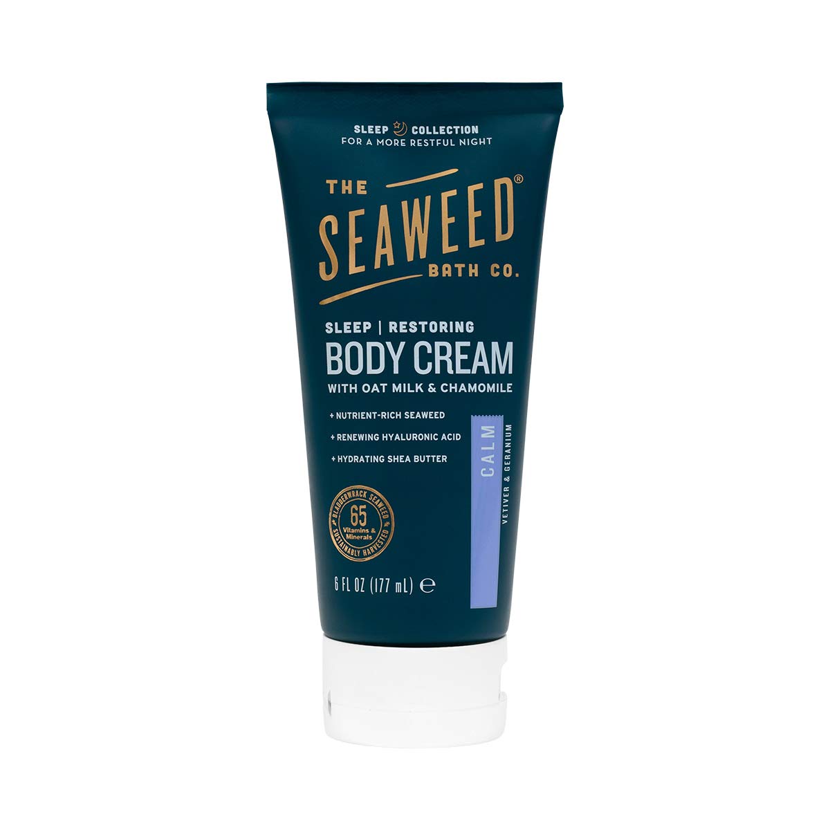 The Seaweed Bath Co.Sleep Body Cream, Calm, Nutrient-Rich Bladderwrack Seaweed, Vegan, Paraben Free, 6 fl. oz.