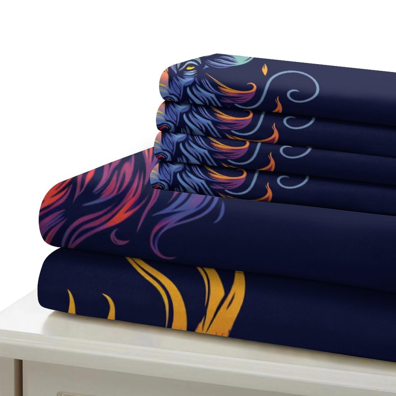 Stampato in 3D Pronipote tibetano Copertina Stampata Microfibra Disegnata Biancheria Da Letto Con Chiusura A Cerniera Set 3 Pezzi,Double（200x200cm）, Per Adolescenti E Adulti