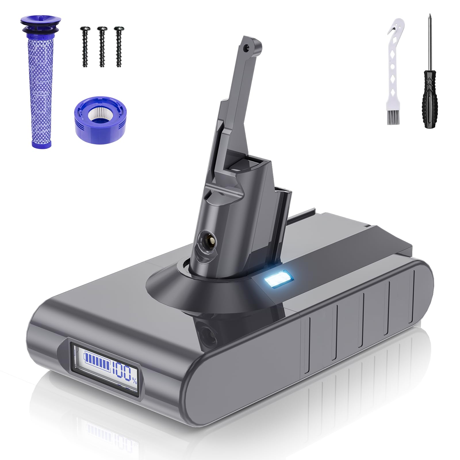8000 mAh Replacement for Dyson V8 Battery, Compatibility with Dyson Battery
