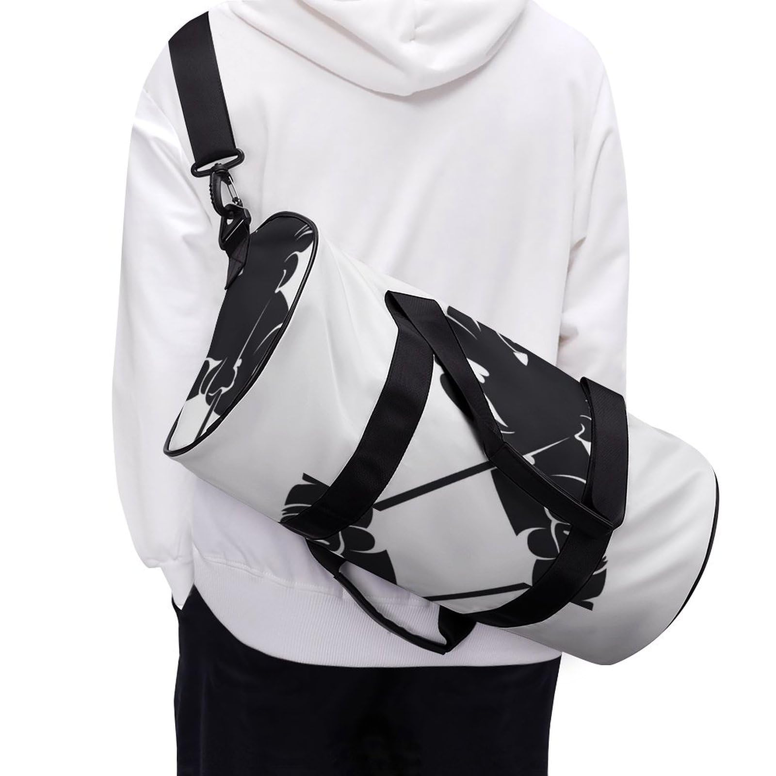 Joueur De Hockey Sac De Sport Gym Sac De Voyage Sac Week-End Duffel Bag pour Camping Randonnée Voyage 45x23x23cm