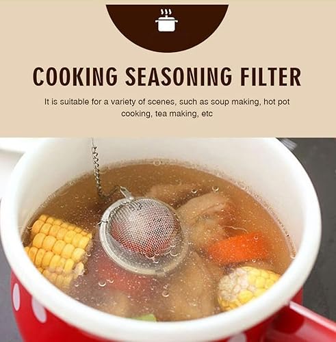 Miniatura 4 de Colador de bolas de té  2 piezas de acero inoxidable, bolas de té, infusores de té de 2.1 pulgadas para té más pronunciado, té suelto, infusor de té