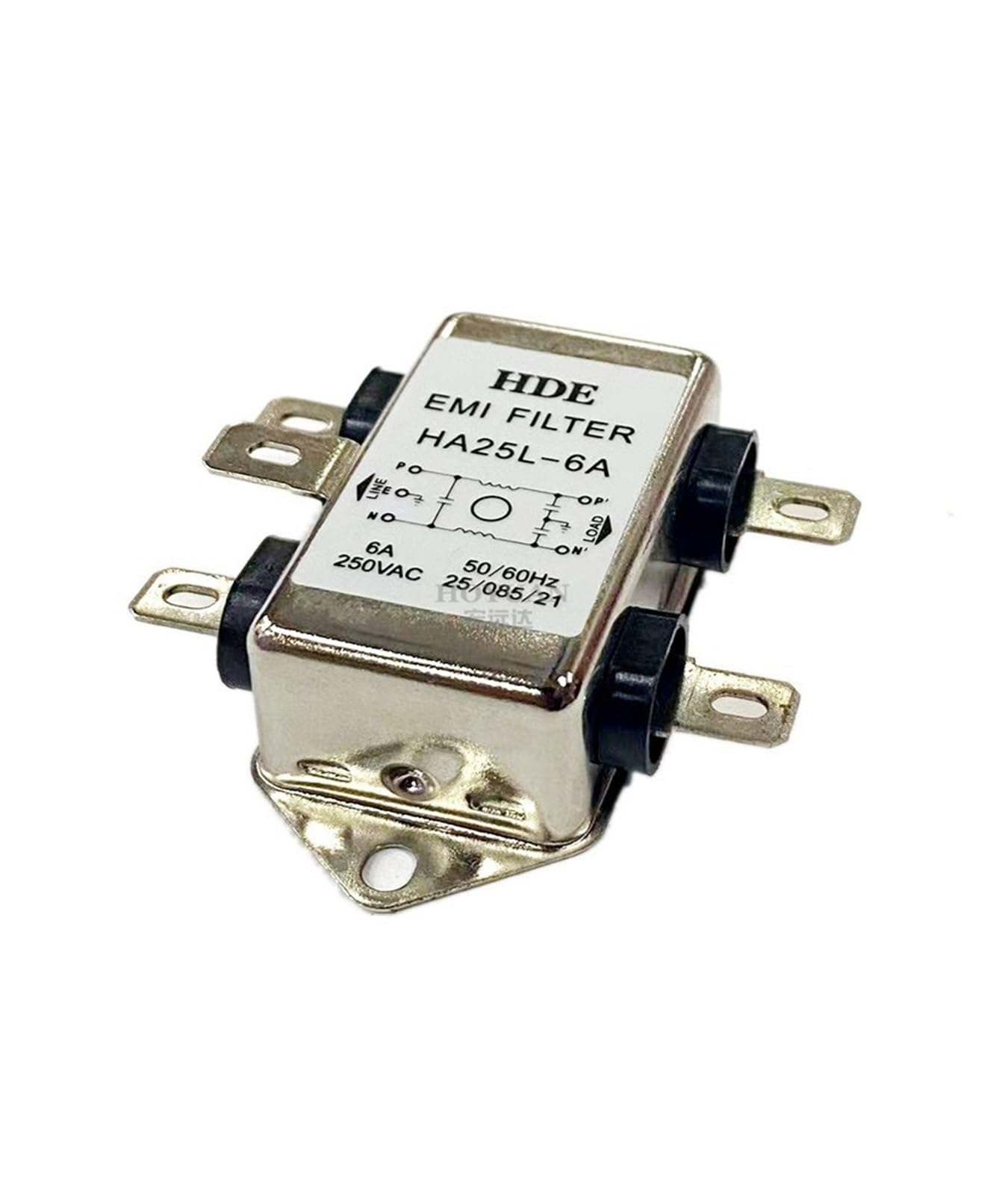 WBBAYDRFR Single-Phase Power Filter 220v AC HA32L-20A Purifier Anti-Interference Noise Reduction 6A 10A(HA25L-6A)