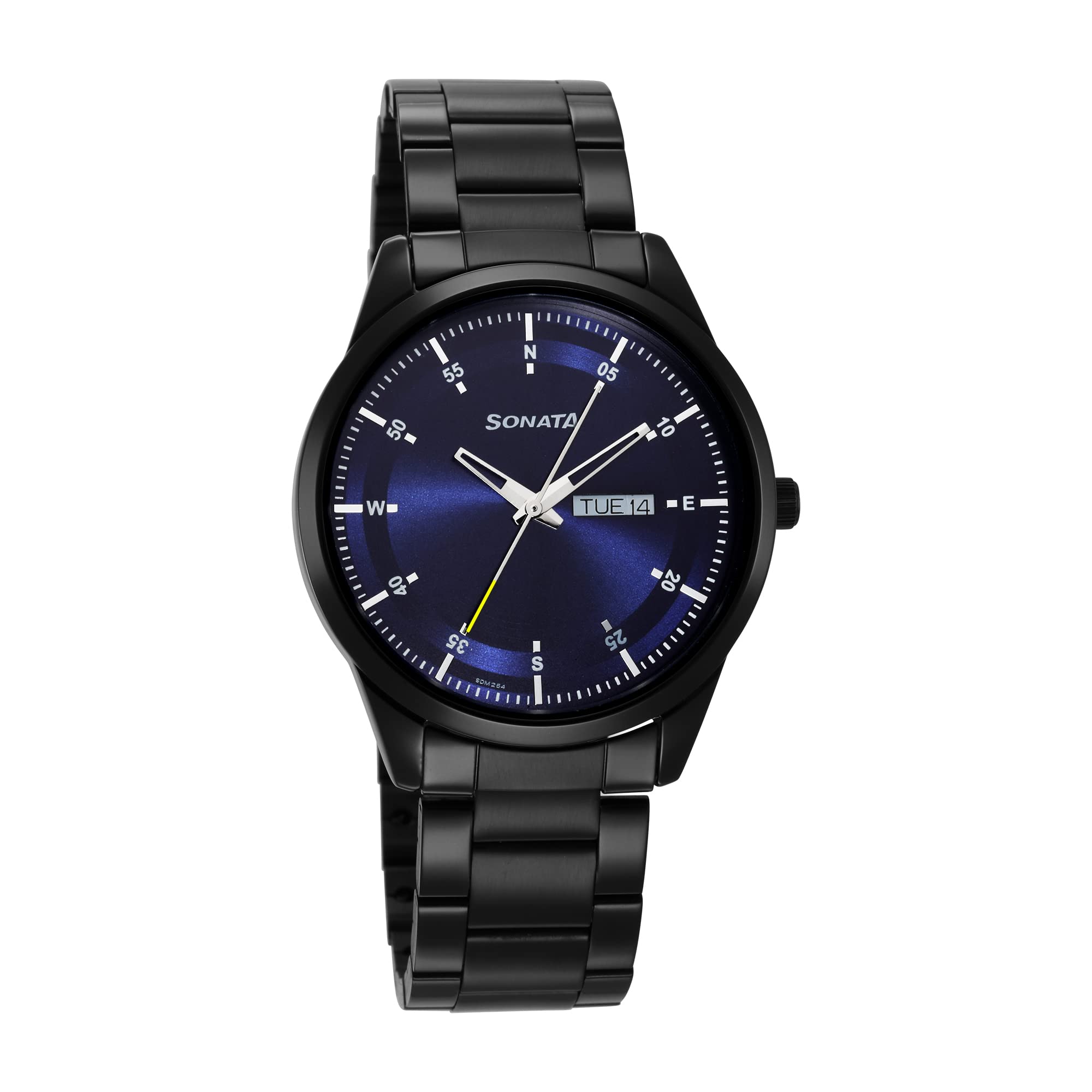 Sonata Force Quartz Analog with Day and Date Blue Dial Stainless Steel Strap Watch for Men-NS7146NM01 (B09NM369B5) Amazon Price History, Amazon Price Tracker