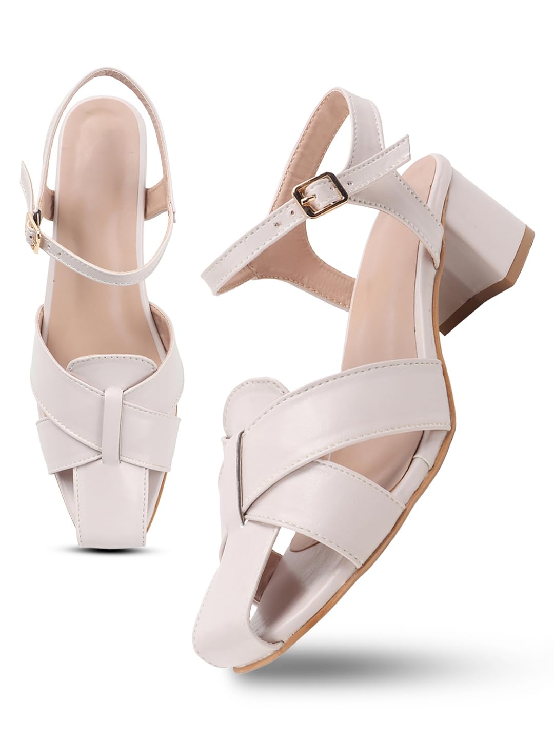 womens Corvella Fashion Sandals|Block Heel Sandals With Buckle Closure|Casual Wear-image-15