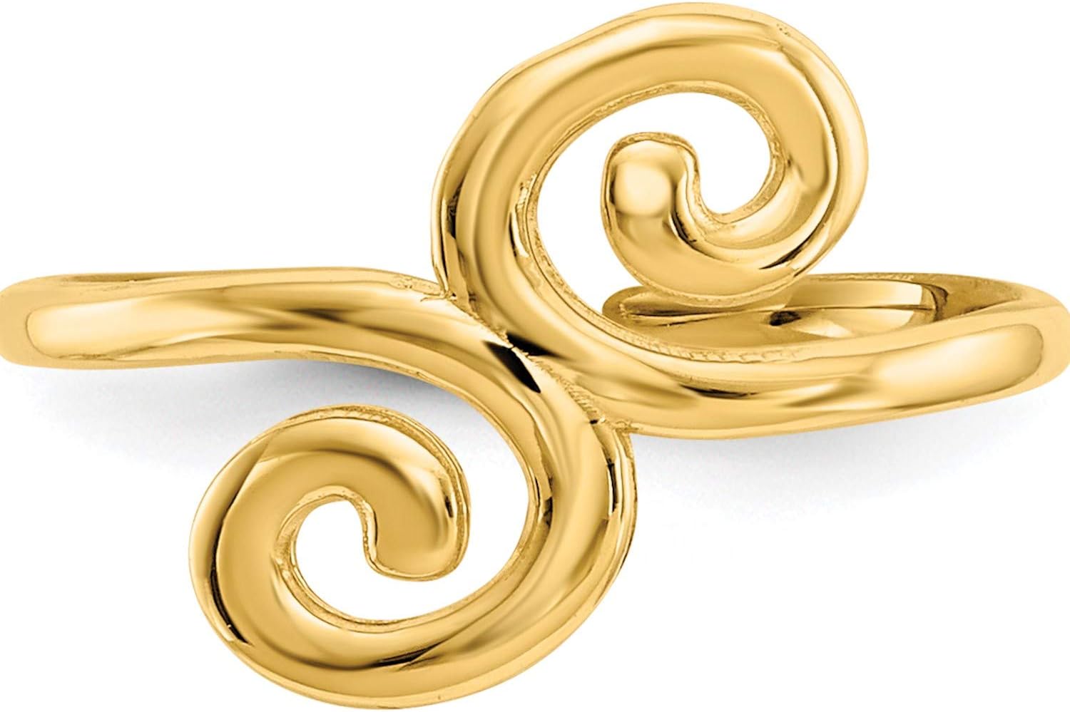 14K Yellow Gold Swirl Toe Ring - Jewelry By Sweet Pea