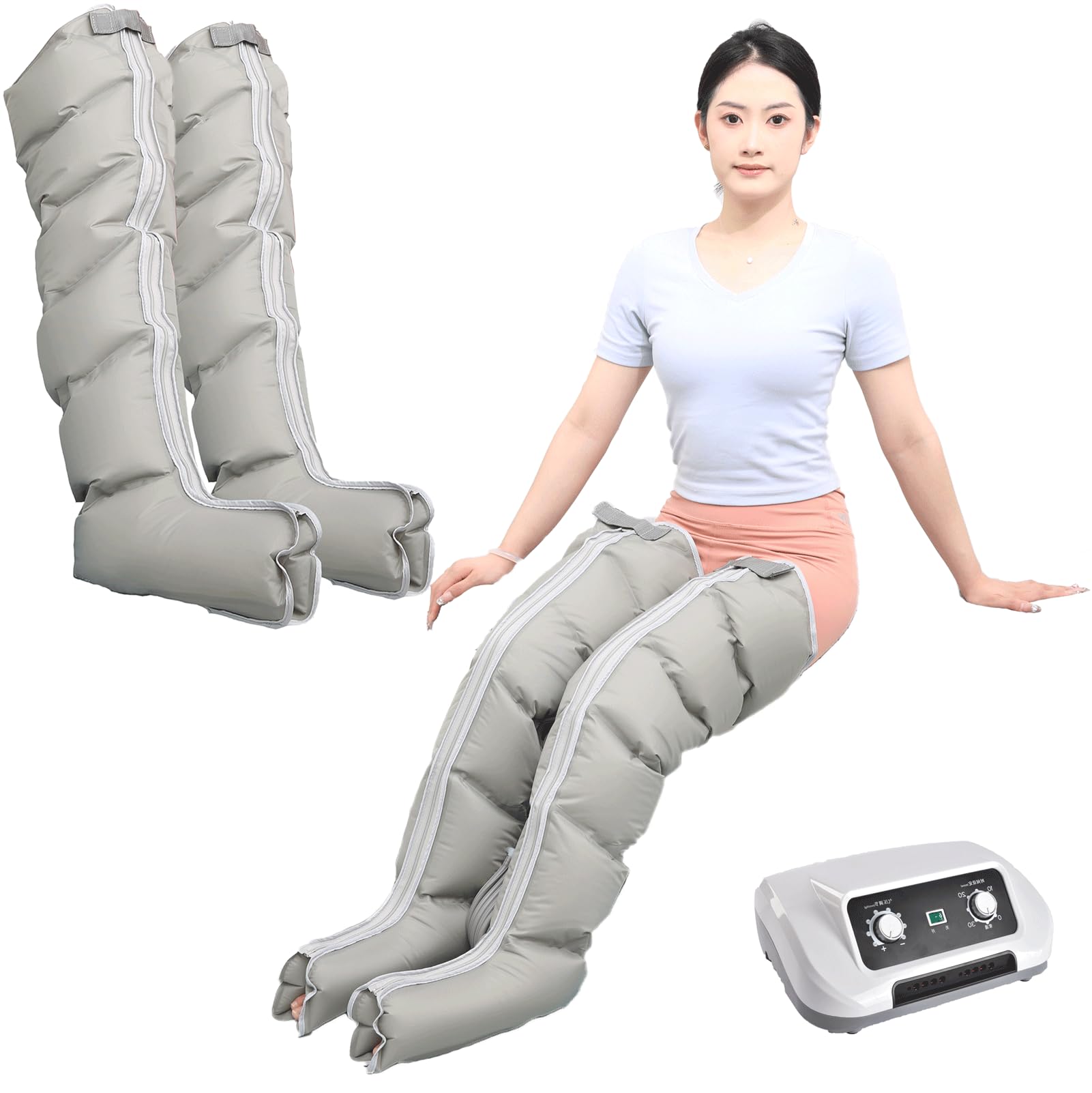 SXSLTSA Air Compression Leg Massager for Lymphedema and Lipedema - Leg Massager for Pain Relief and Circulation, Lymphatic Drainage Massager with Recovery Boots