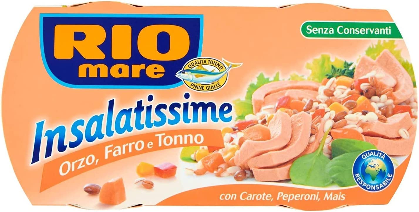 Rio Mare Insalatissime Delizia di Mais e Tonno Pinne Gialle 2 x 160 g + Insalatissime alla Messicana e Tonno Pinne Gialle 2 x 160 g + Insalatissime Orzo, Farro e Tonno 2 x 160 g