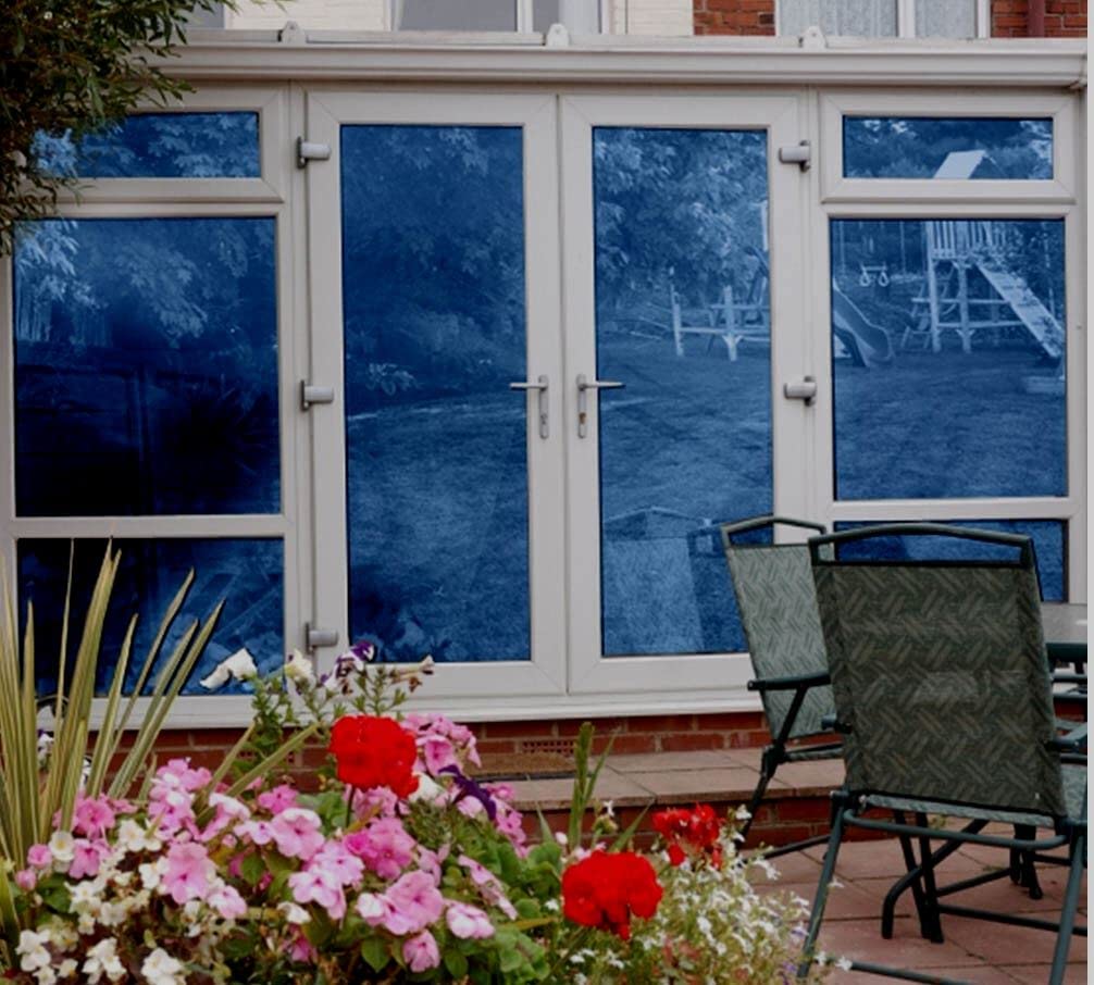 PSSC Window Film Reflective One Way Mirror and Solar Control Privacy Glass Tint Dark Blue 20m x 50cm โ image 1