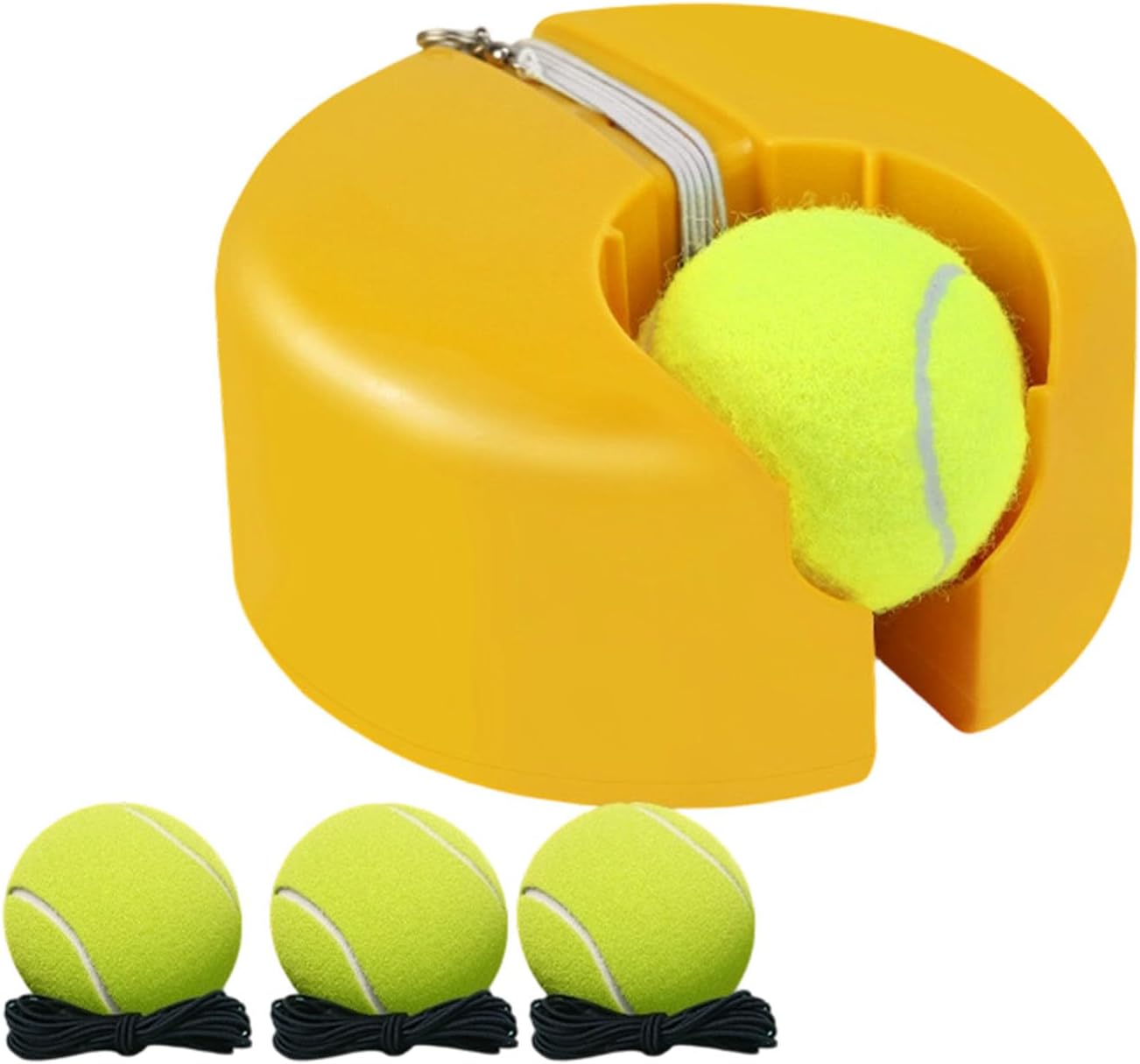 Stable Base Tennis Practice Rebounder Automatic Ball Return Equipment Sports Device for Beginner Rebounder Easy Installation