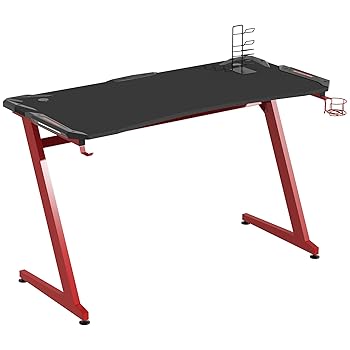 HOMCOM 142 x 66cm Gaming Desk Red/Black