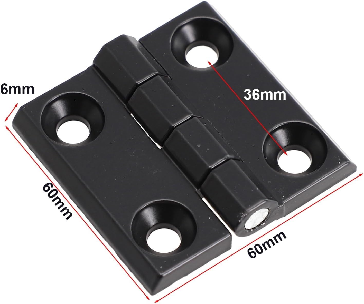 ドアヒンジ 高耐久 バックフラップ バットヒンジ アルミニウムボックス 電気キャビネット ウィンドウヒンジ 1個(40&times;40mm)