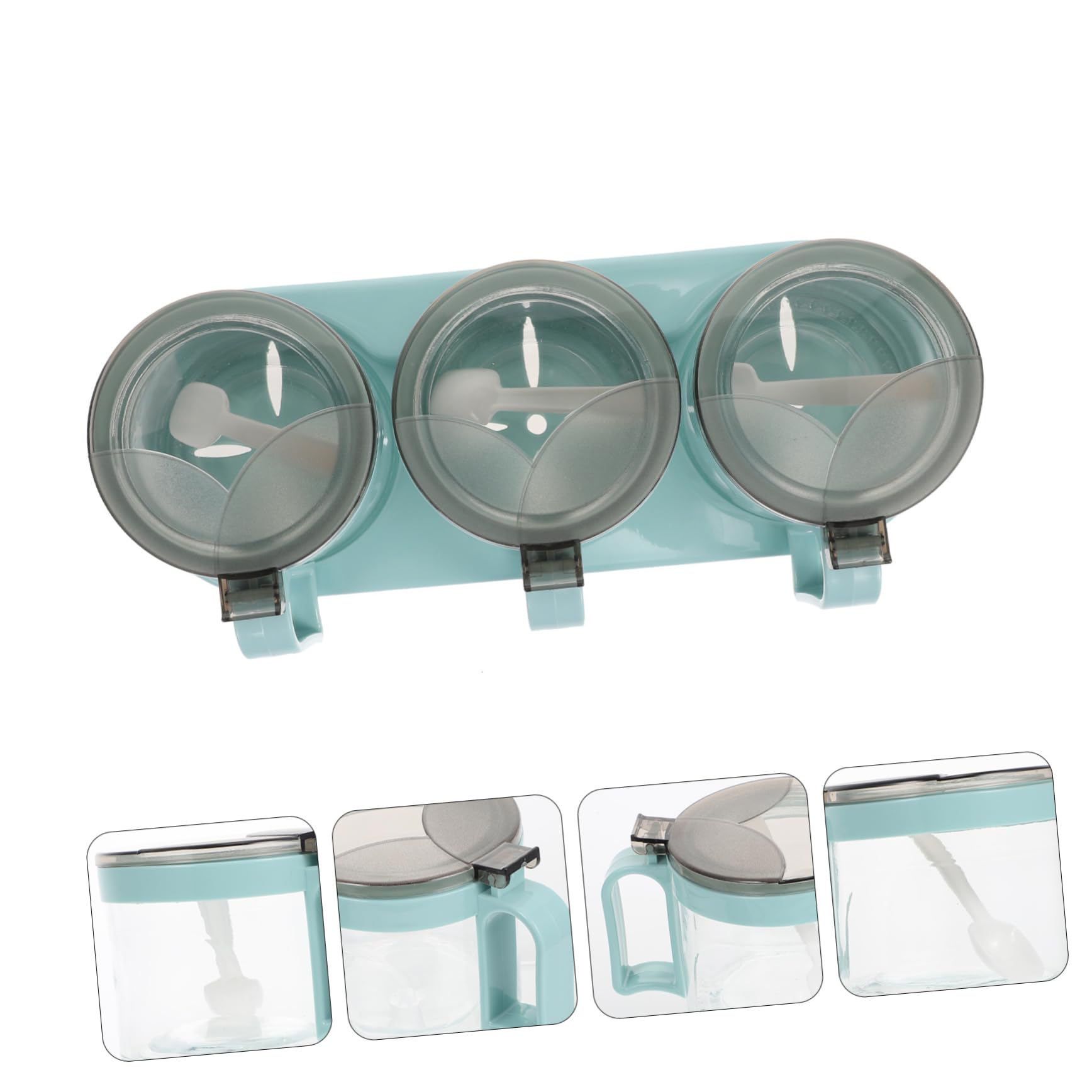 LABRIMP 1pieza Caja De Almacenamiento De Condimentos De Vidrio Para Cocina Frascos De Especias Multiusos Diseño Elegante y Para Sal Pimienta