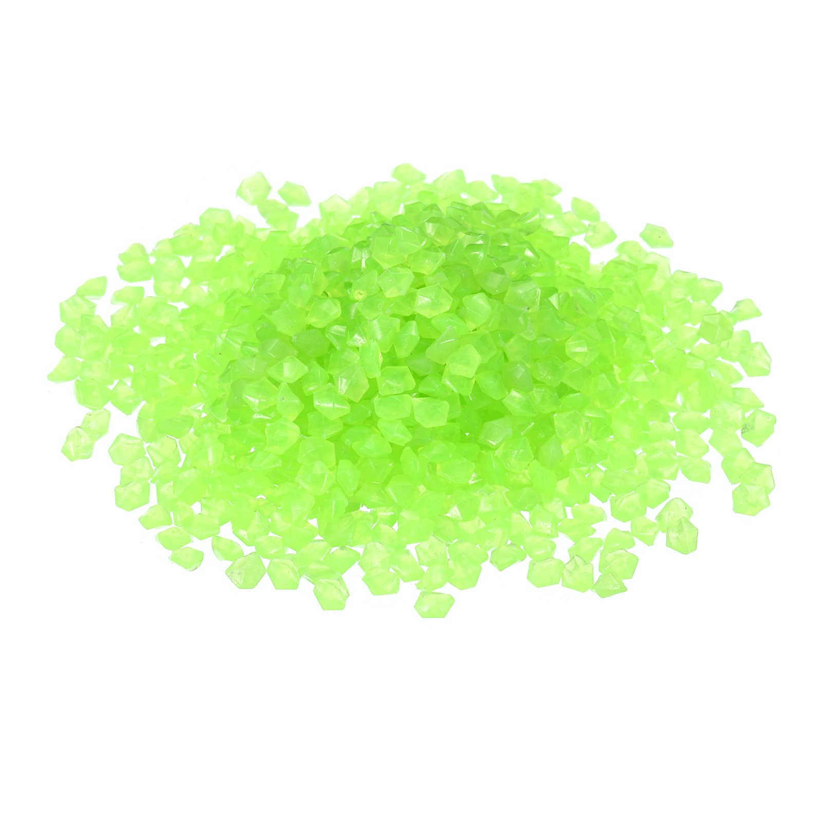 MECCANIXITY 8000pcs Glow Rocks 3-5mm Glow Pebbles Decoration in The Dark Luminous Stones Decor DIY Decorative Green for Garden, Potted Plant, Fish
