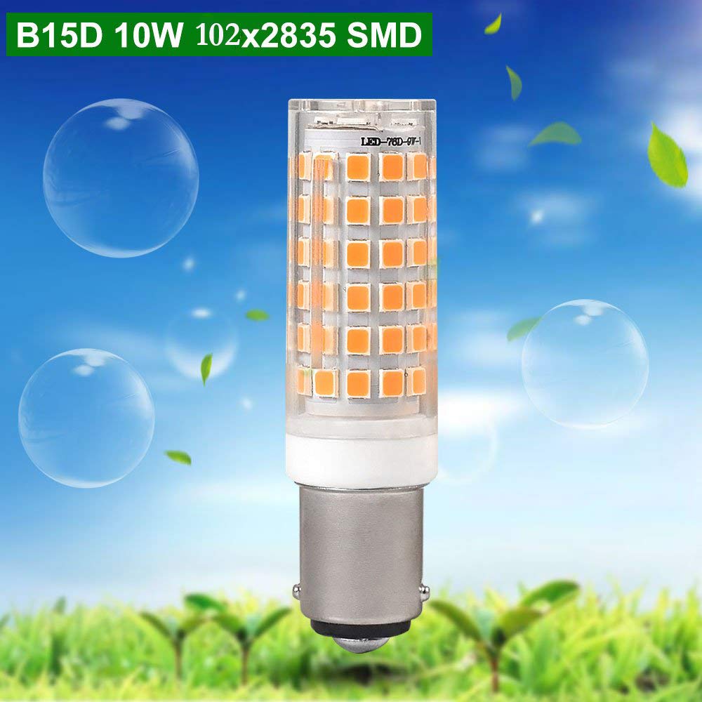 Bombillas LED maíz cerámica B15D 10W 110 240V iluminación interior y exterior blanca cálida 1100lm