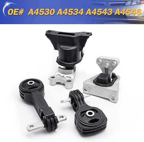 Miniatura 6 de Soporte de transmisión de motor para Honda Civic 1.8L A4530 A4534 A4534 A4543 A4546 Juego de 4