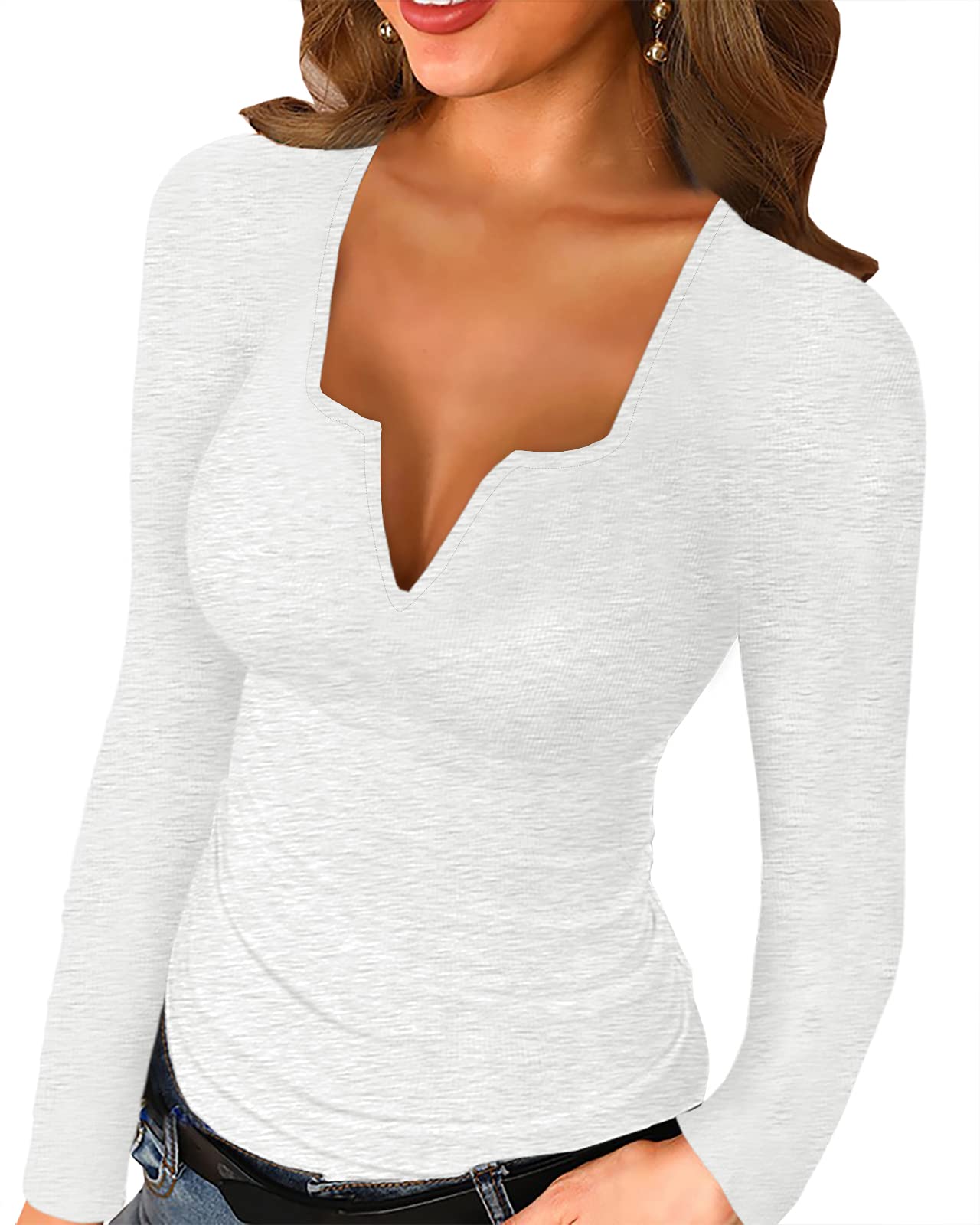 HERLOLLYCHIPS Women's Cold Shoulder Long Sleeve Top - Deep Green, Fitted Zip Front, Scoop Neck, XX-Large