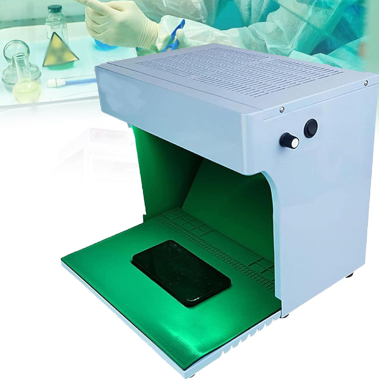 Staubfreier Arbeitstisch mit 3-Schicht-Filter für die Reparatur von Telefon-LCDs, Laminar Flow Hood Air Flow Clean Bench - Dual-Lights-Modus-Einstellung, 220 V