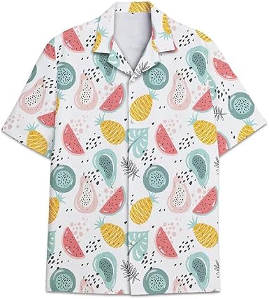 Amazon.com: Tropical Fruits - Camisa hawaiana de manga corta para hombre,  amantes de las frutas frescas, botones para playa, verano, camisas hawaianas  para hombres, conjunto de 57 : Ropa, Zapatos y Joyería