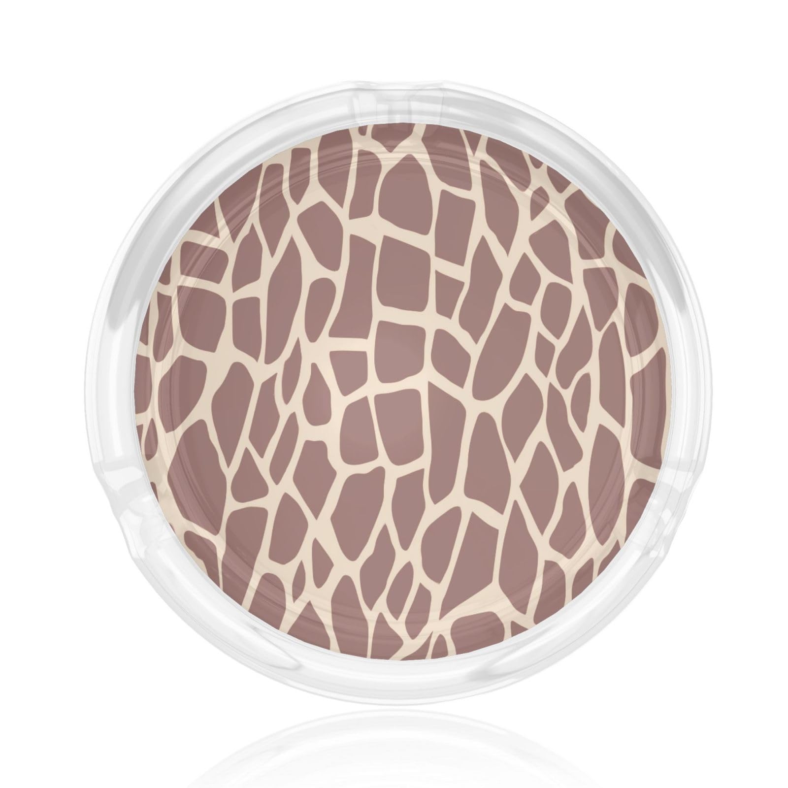 Giraffe Spots Pattern Glass Ashtray For Cigarettes Ash Trays Case For Home Office Decor