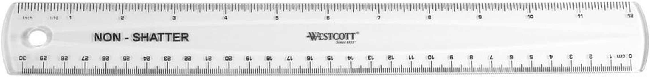 Flexible Shatterproof Ruler Flexible Design with Easy to Read Markings Back to.