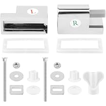 1pair Toilet Seat Fittings, Stainless Steel Soft Close Toilet Seat Hinge Fixing Kit Replacements, Rubber Accessories ABS Left Right Bathroom Home for Duroplast Toilets Seats Use