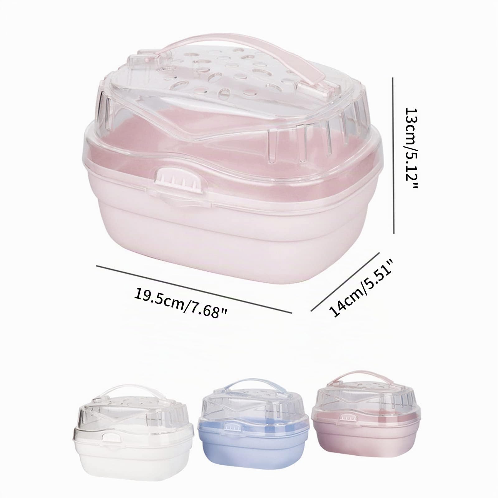 hero-s Caisse de transport pour hamster, cage portable, cage de transport pour petits animaux, avec bouteille d'eau, sac de transport pour cochon d'inde