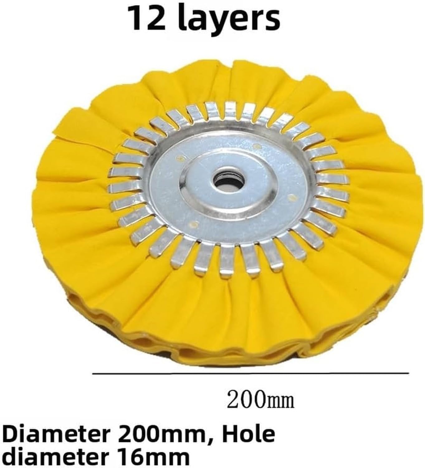 Kit de Pulido de 8 Pulgadas para Tubos de Escape, Llantas y Depósitos con Discos de Tela y Cera, Set de 7 Piezas para Bricolaje en Metal y Madera, 4-Piece Set