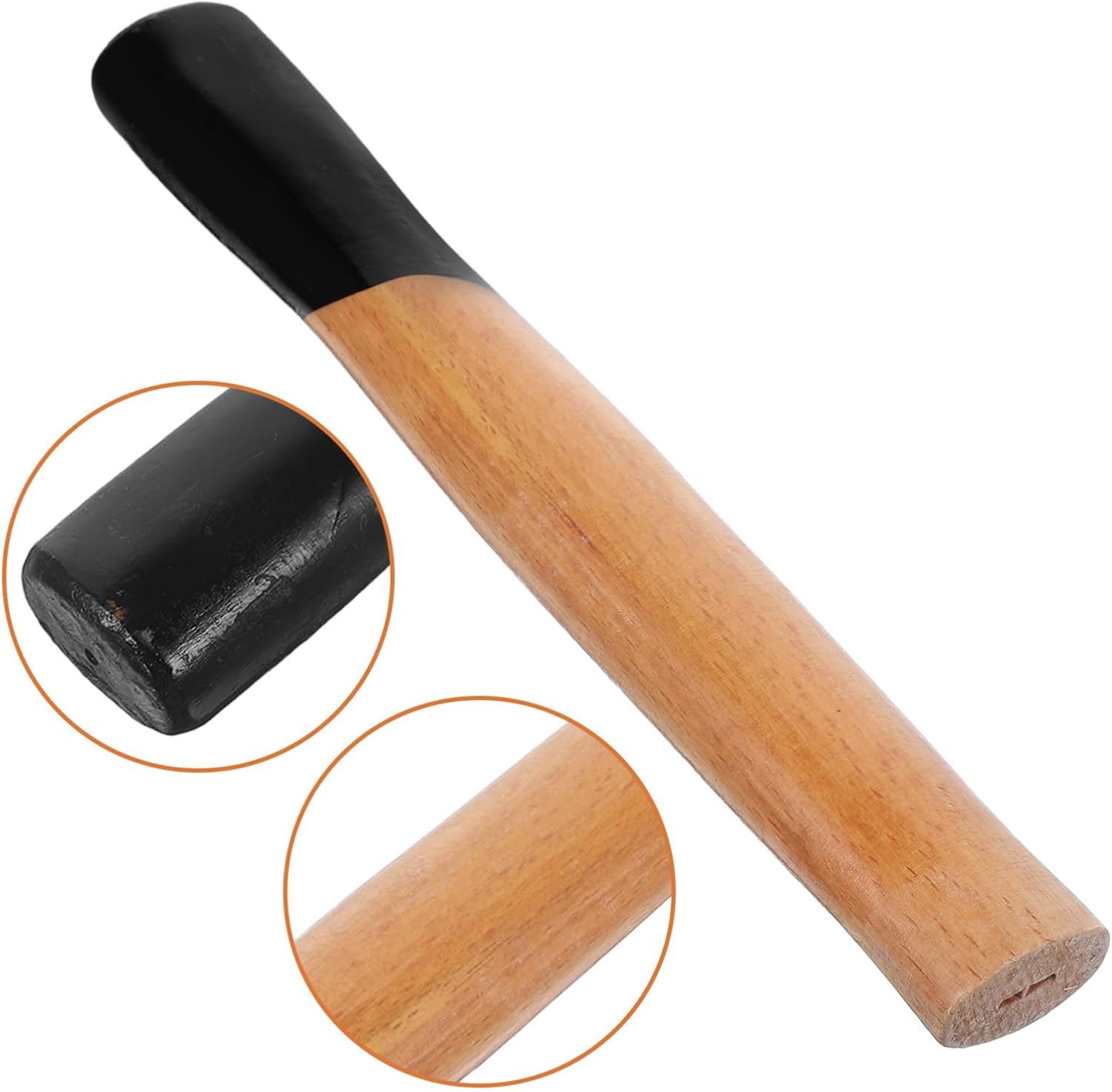 Masonry Hammer Handle Replacement 11.14 Inch Smooth Oval Eye Wood Handle Accessory for Hand Tools and Sledgehammer Repair