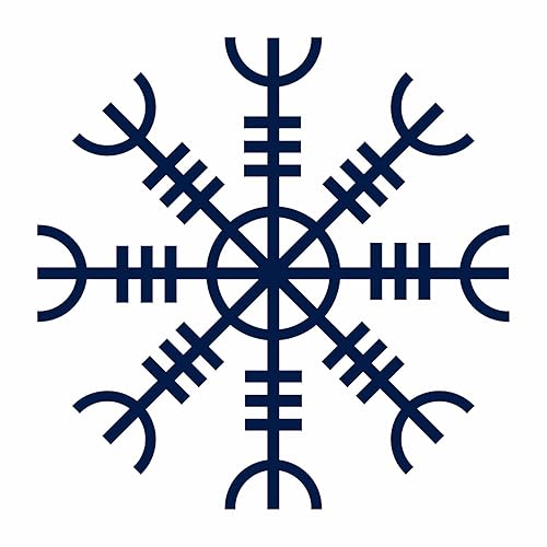 Thor Juice Ink Tatuaje Temporal Semi Permanente para Adultos Mujer Aegishjalmur Yelmo de Awe Terror Islandés Agujas Mágicas Aisladas Azul Marino Que