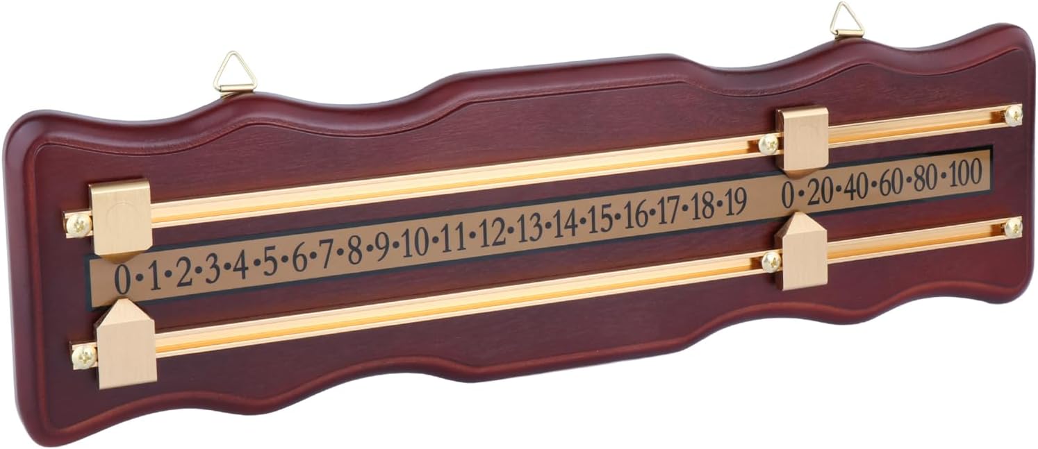 Colaxi Snooker Billiard Score Board,Shuffleboard Scoreboard Referee Gear Scorer Board,Wooden Snooker Score Keeper Snooker Scoreboard