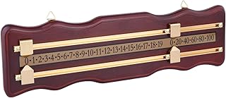 Colaxi Snooker Billiard Score Board,Shuffleboard Scoreboard Referee Gear Scorer Board,Wooden Snooker Score Keeper Snooker Scoreboard