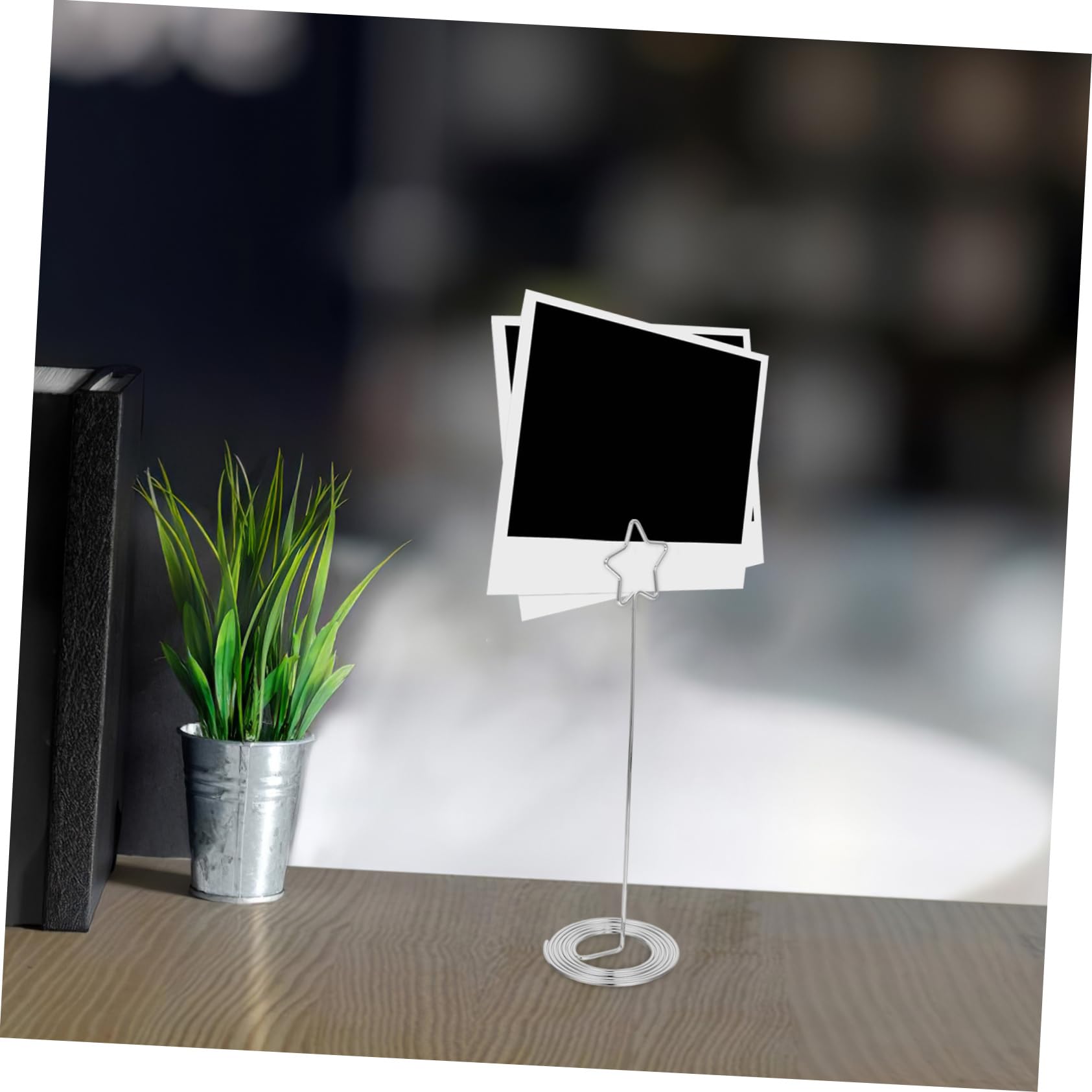 Alipis 12pièces Porte-Cartes Fer et Mini Porte-Photos de Table Porte-numéros Étoile Supports pour Cartes et Photos Décorations pour Mariages et Fêtes