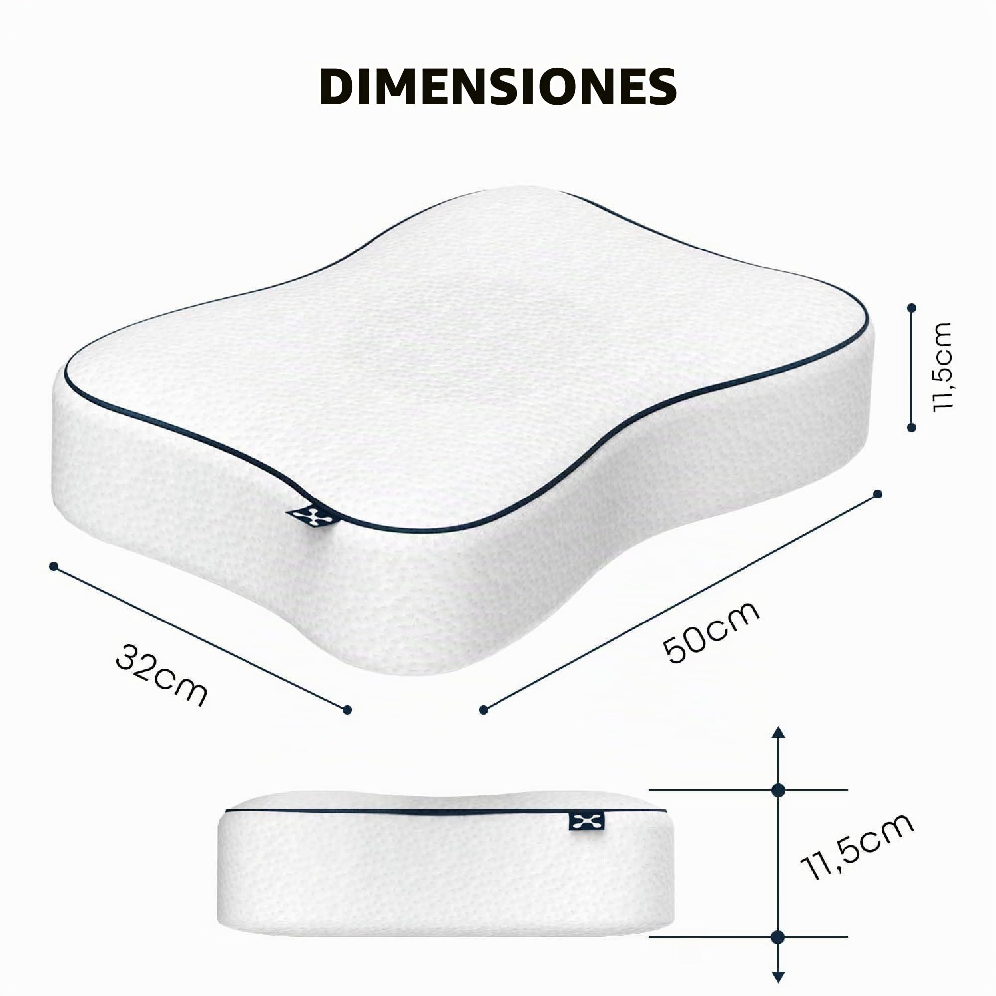 smartsleep® Almohada ortopédica – Almohada cervical Recovery Pillow – Almohada cervical ergonómica – Almohada de espuma viscoelástica con cavidad para la cabeza, soporte HWS para dormir de espalda y