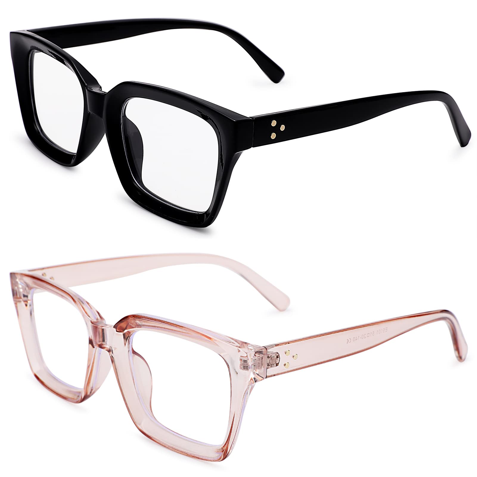 COASION Blue Light Blocking Eyeglasses Classic Thick Square Rim Frame Eyewear for Women Men