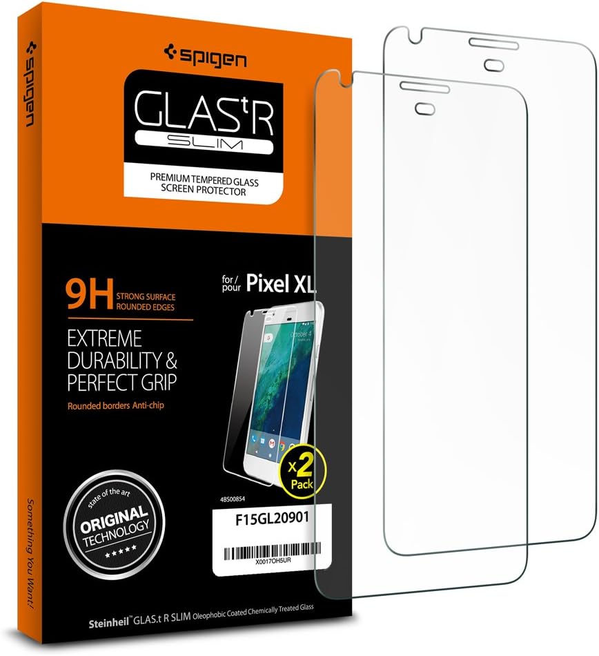 Spigen Tempered Glass Google Pixel XL Screen Protector [ Case Friendly ] [9H Hardness ] for Google Pixel XL (2016 Release) (2 Pack)
