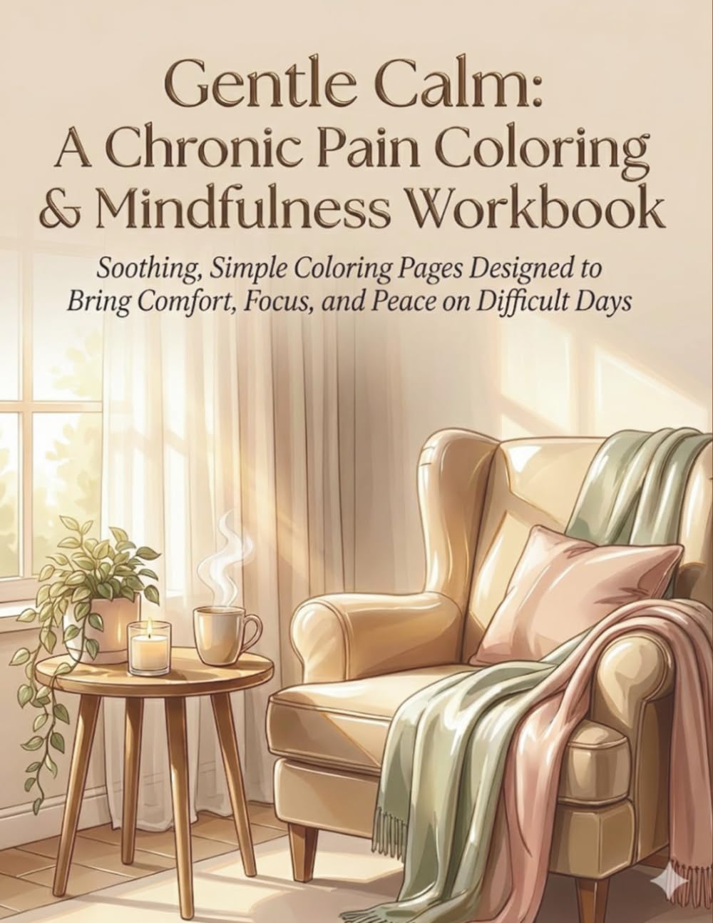Gentle Calm: A Chronic Pain Coloring & Mindfulness Workbook: Soothing, Simple Coloring Pages Designed to Bring Comfort, Focus, and Peace on Difficult Days
