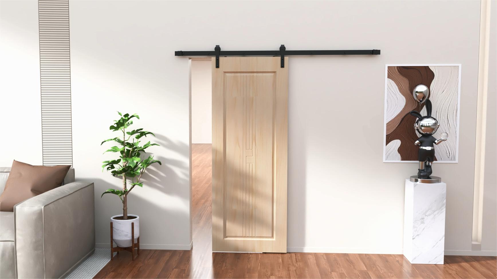 Binario Per Porta Scorrevole Doppia 305c Kit Porta Scorrevole Nera Per - Foto 5