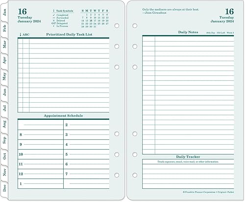 Miniatura 10 de FranklinCovey - Agenda original de dos páginas por día con anillo (bolsillo, enero de 2024 a diciembre de 2024)