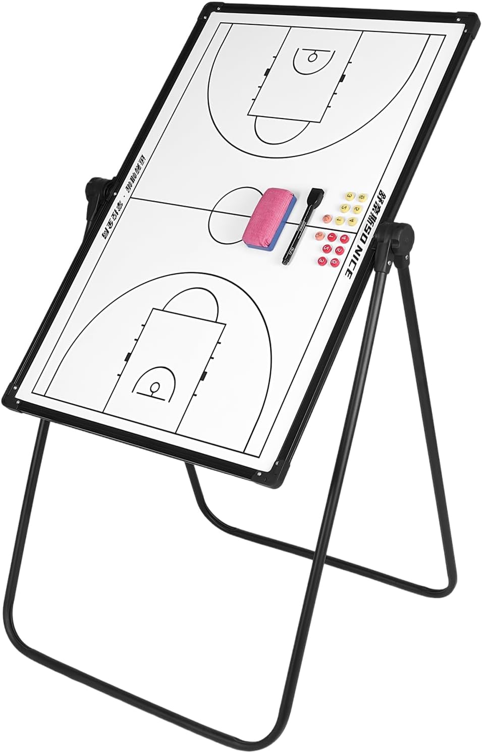 Convenient Strategy Board with Markers Eraser Professional Basketball Game Pad Reusable for Basketball Soccer Volleyball Coaches