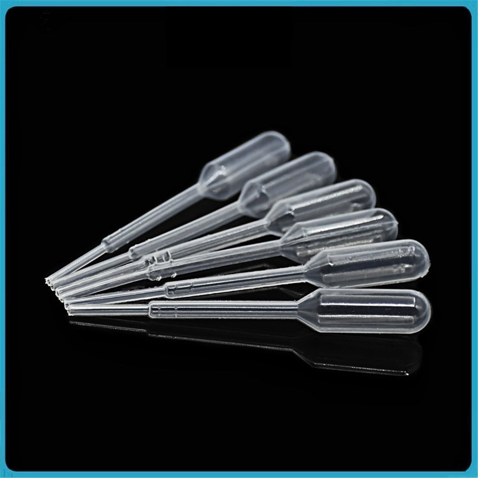 Pipetta Pasteur con scala da 0,2 ml, cannuccia di plastica graduata, contagocce monouso, lunghezza cannuccia aerografo 65 mm, 500 pezzi