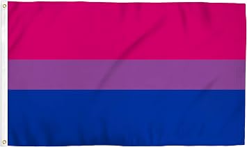 FlagJoint Bisexual Flag 3x5 Foot LGBTQ+ Bi Pride Flag - Vibrant Colors, UV Resistant, Brass Grommets, Durable 100 Denier Polyester, Quad-Stitching - Perfect for Indoor or Outdoor Flying!