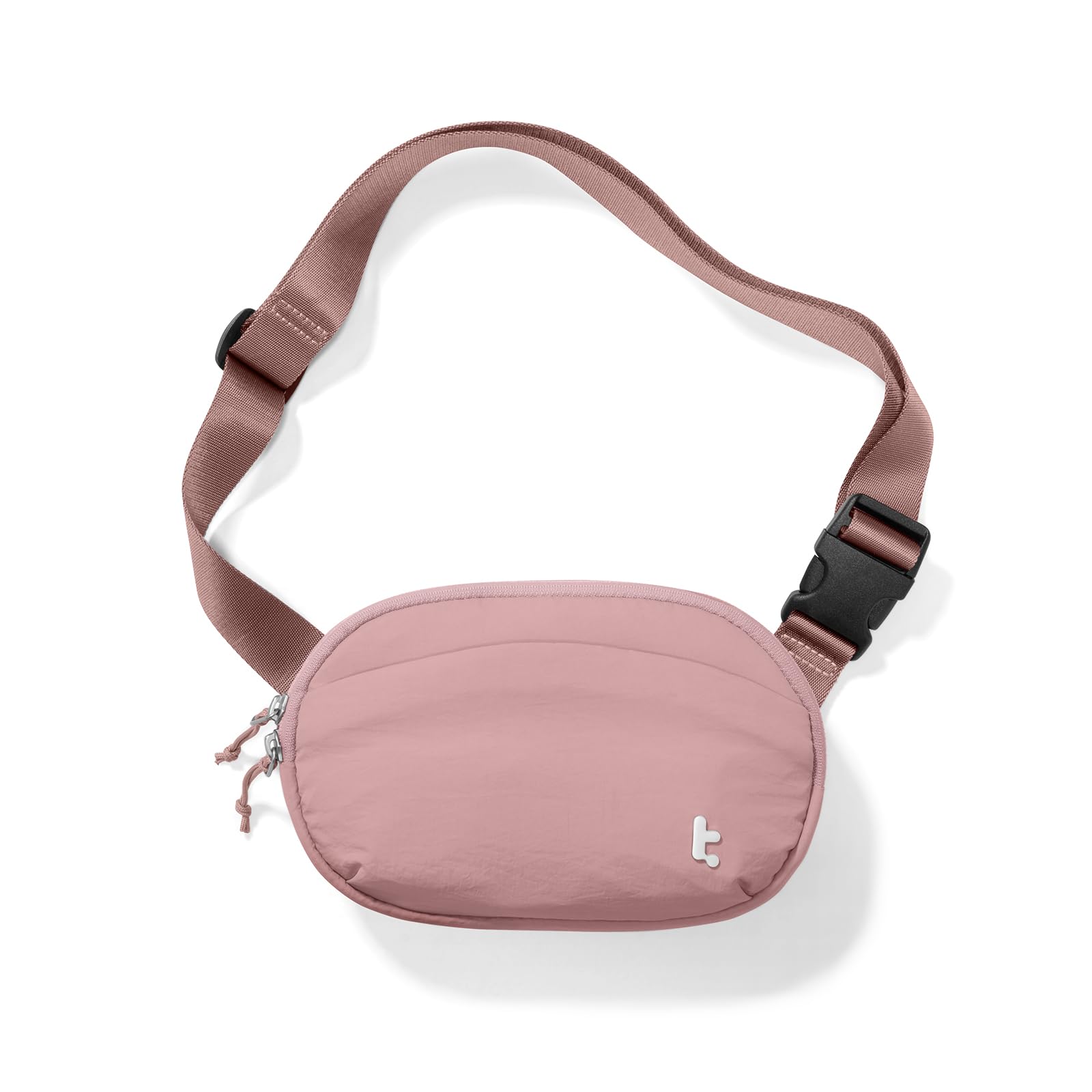 tomtoc Damen Bauchtasche Gürteltasche mit RFID Schutz, 1,5 Liter Klein Sling Bag Brusttasche Hüfttasche Handytasche Umhängetasche Crossbody Bag für Reise, Alltag, Festival, Sport, Wandern, Rosa