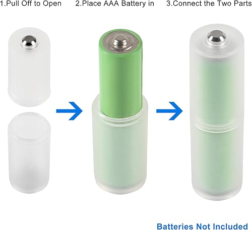 Miniatura 4 de 20 unids AAA a AA adaptador de batería AAA a AA convertidor de batería AAA a AA adaptador convertidor de batería para AAA a AA batería